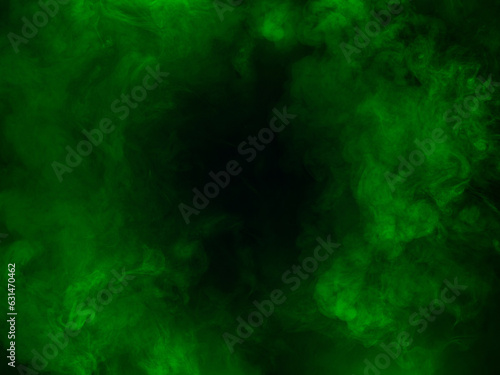Green smoke in dark background. Blackhole Texture and desktop picture 