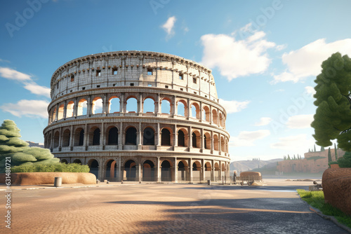 Roman colosseum illustration