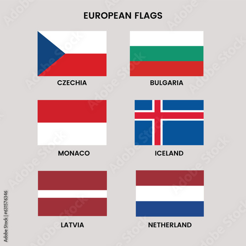 European Continent Rectangle flag