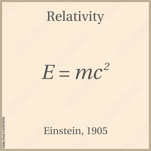 Relativity. Education. Science. Formula. Vector illustration.