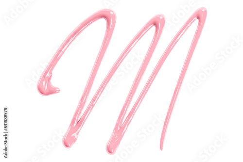 pink watercolor drop zigzag isolated on transparent background
