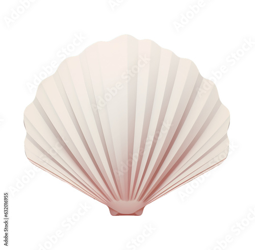 Pink Shell .Transparent Background. Generative AI
