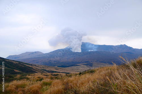 Mountain Aso in Kyushu island, Japan.