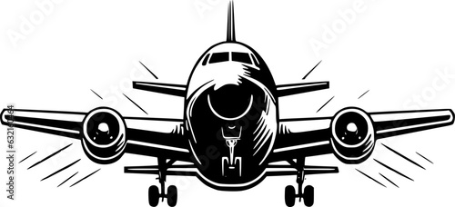 Plane - Minimalist and Flat Logo - Vector illustration