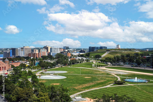 View of Halifax Commons, Citadel and downtown buildings