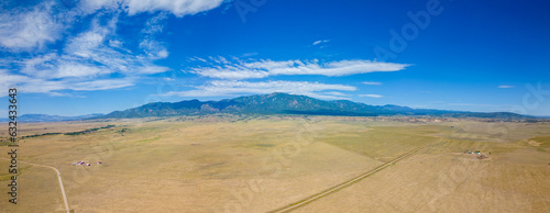Aerial drone panorama Rye Colorado