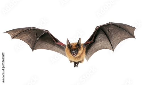 Flying bat isolated on transparent or white background, png