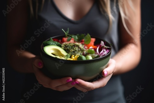shot of an attractive young woman enjoying a salad