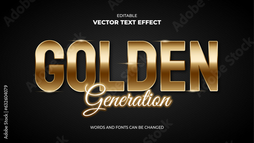 golden generation editable text effect