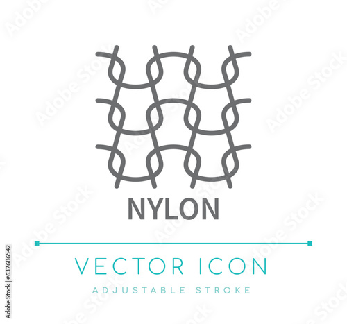 Nylon Textile Line Icon