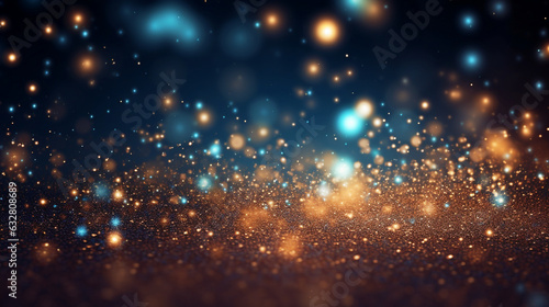 Background with sparkling particles. Modified generative AI image.
