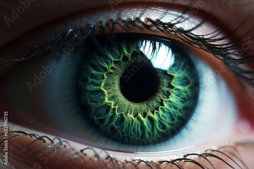 Close-up of human green eye