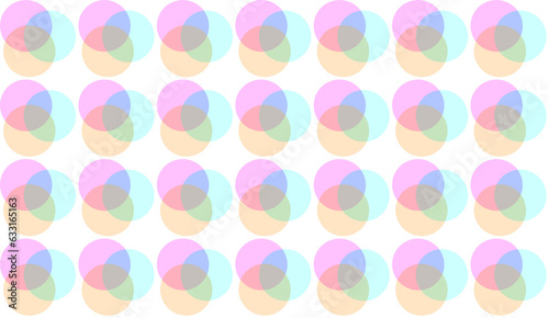 Patrón color intersección de círculo del diagrama