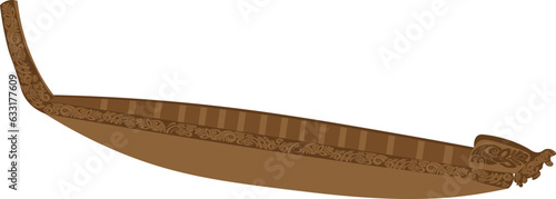 illustration of a waka canoe