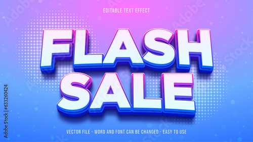 Editable text effect flash sale promo mock up