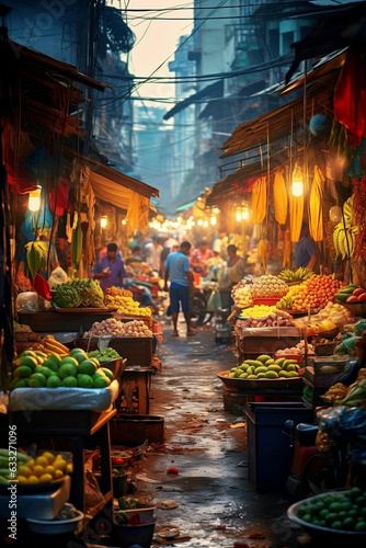 Egzotyczny rynek w azji