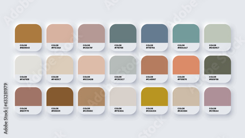 Color Palette, Procreate Color Swatches in RGB, HEX Colors, Paint Color Palette, Pastel Colour in HEX Codes Catalog, Pastel Neutral Color Tones Pantone