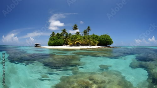 island tropical paradise snorkeling relaxation one generative AI