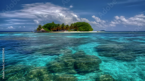 island tropical paradise snorkeling relaxation three generative AI