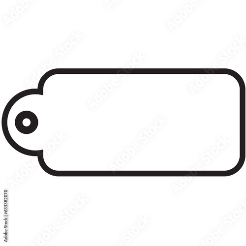 Digital png illustration of blank label on transparent background
