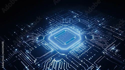 Futuristic chipset processor circuit board digital