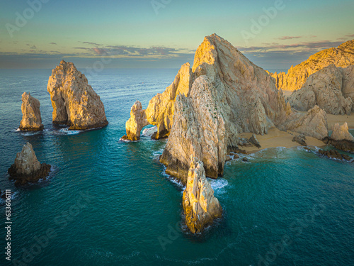 The famous taffy-colored El Arco rock formations, Baja California