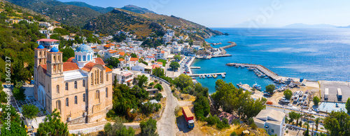 Agios Kirikos village is the capital of Ikaria island, Greece.