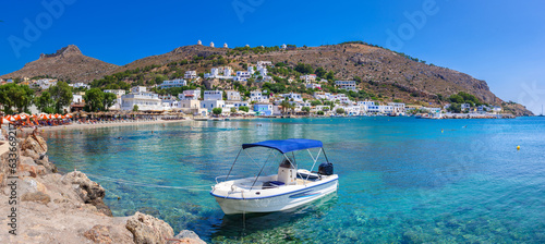 Picturesque small village of Panteli in Leros island, Greece.