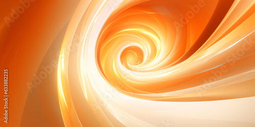 abstrakter Hintergrund mit orangenen weißen Wellenlinien Tunnel