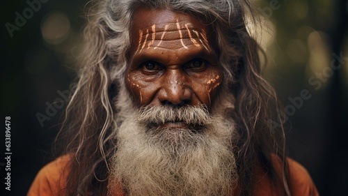 Portrait of an Australian aboriginal elder man