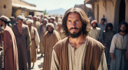 Jesus walking the streets of Jerusalem