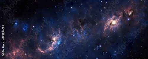 a photo of very dark starry night space taken from James Webb Space Telescope, night sky, dark black and dark blue tone, nebula,