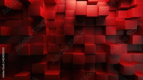 Red Cubes Wall Background