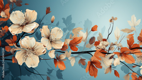 Floral Background Wallpaper Texture Modern