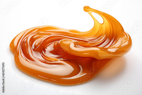 caramel splash isolated on white background