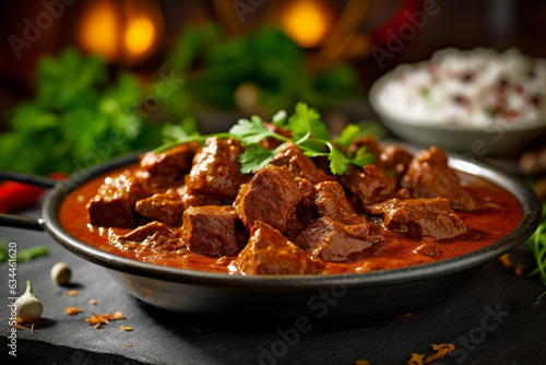 Rogan josh curried meat Indian food