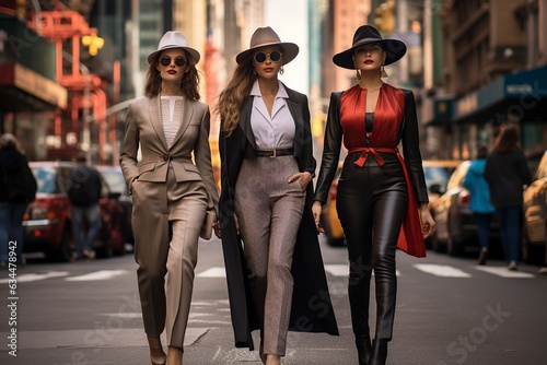 elegant women on the streets of New York City