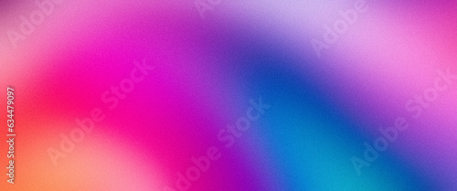 Pink magenta blue purple abstract color gradient background grainy texture effect web banner header poster design