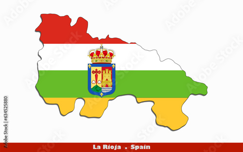 La Rioja Flag - Autonomous communities of Spain (EPS)