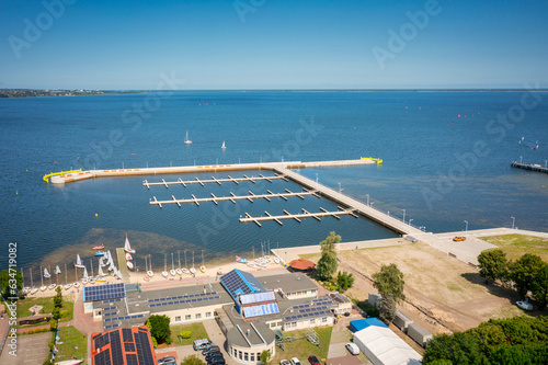 New marina on the Puck Bay at summer, Poland