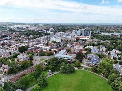 Basingstoke town anf park Hampshire UK drone,aerial