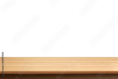 empty wooden table front view isolated PNG transparent