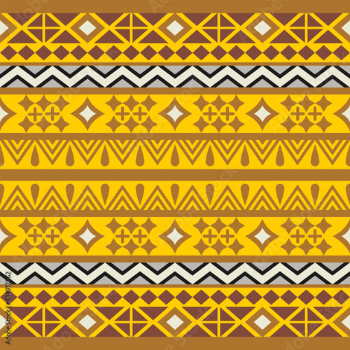 African style geometrical ornamental seamless background texture. Seamless pattern with aztec ornament. Aztec pattern. Seamless background with geometrical ornament.