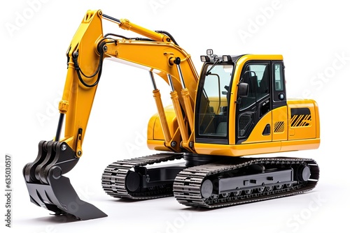 Excavator isolated on white background