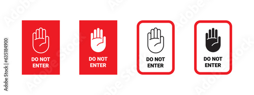 Do not enter prohibition sign. Notice do not enter. Vector scalable graphics