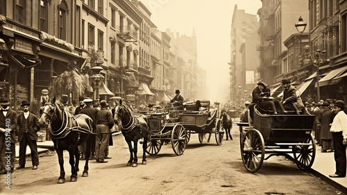 Vintage illustration of New York from the early 20th century.