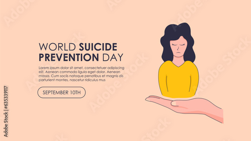 vector world suicide prevention day background template