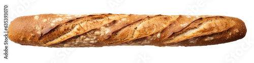 isolated illustration of baguette bread. Created with Generative AI