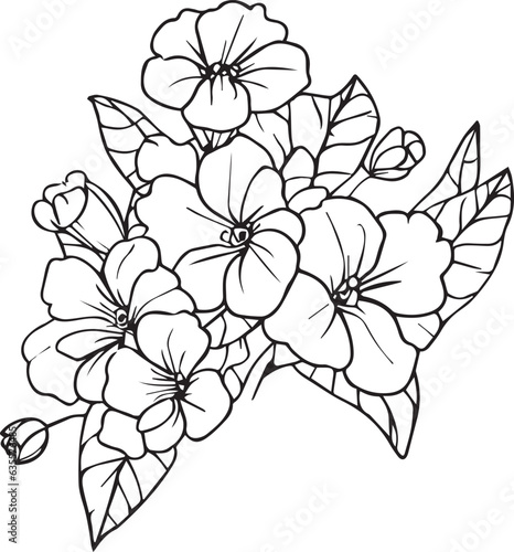 primrose coloring pages flower children, primrose line drawings