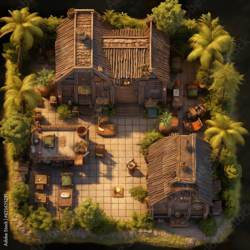 DnD Map Gnome Village Fantasy Battle Map